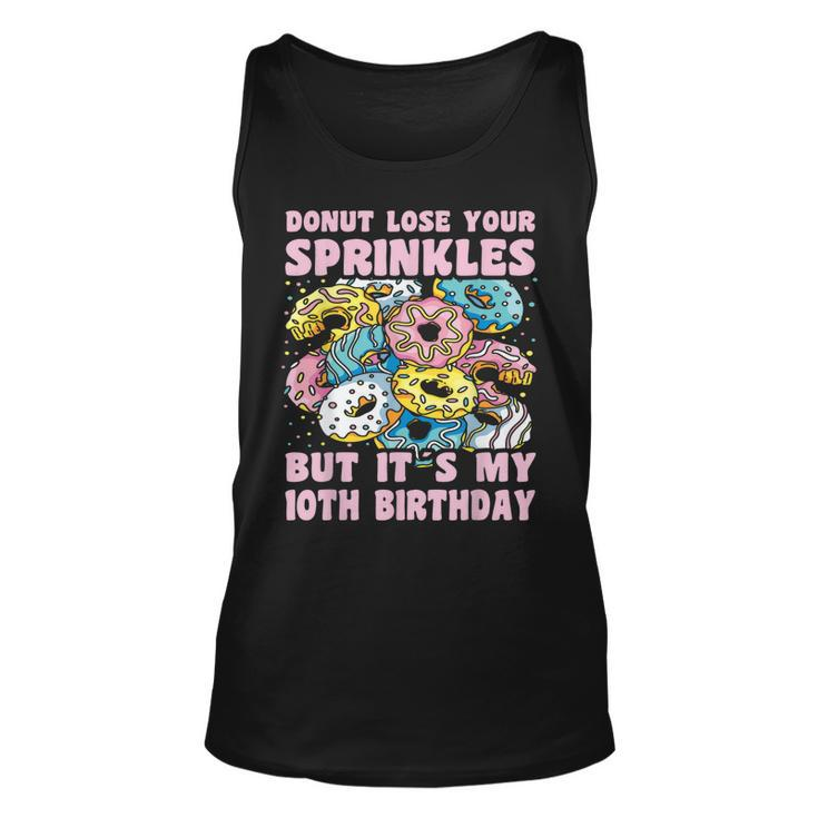 10Th Birthday 10 Year Old Donut Lose Sprinkles 10Th Birthday Tank Top