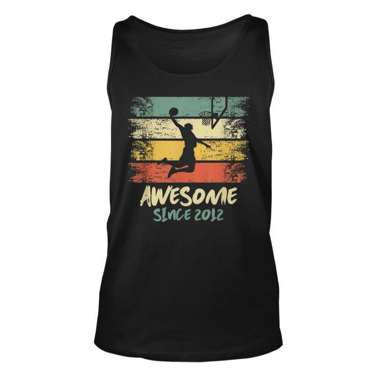 10Th Birthday Basketball Player Awesome Since 2012 Vintage  Unisex Tank Top