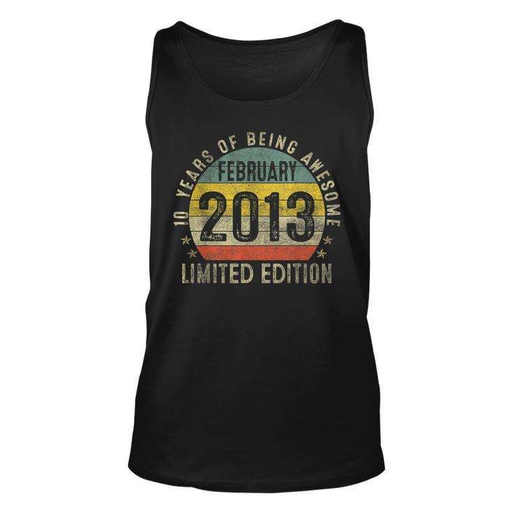 10Th Birthday Gifts Made In February 2013 Limited Edition  V2 Unisex Tank Top