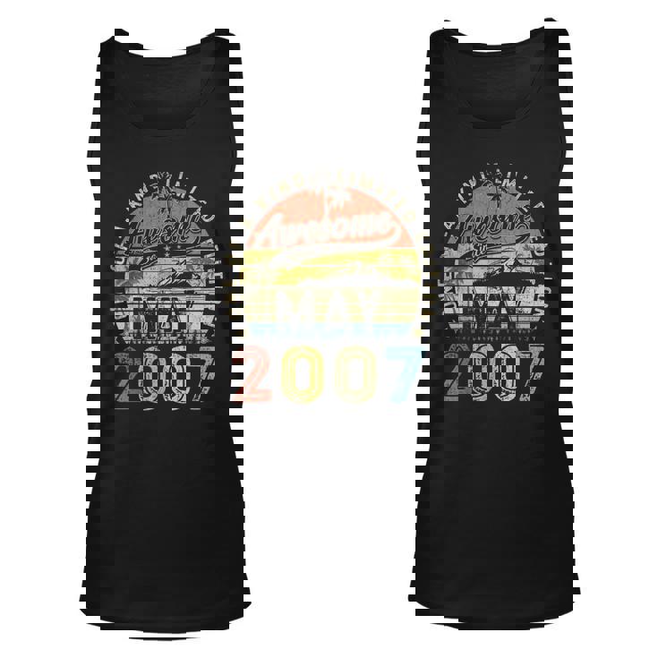 16 Year Old Awesome Since May 2007 16Th Birthday  Unisex Tank Top