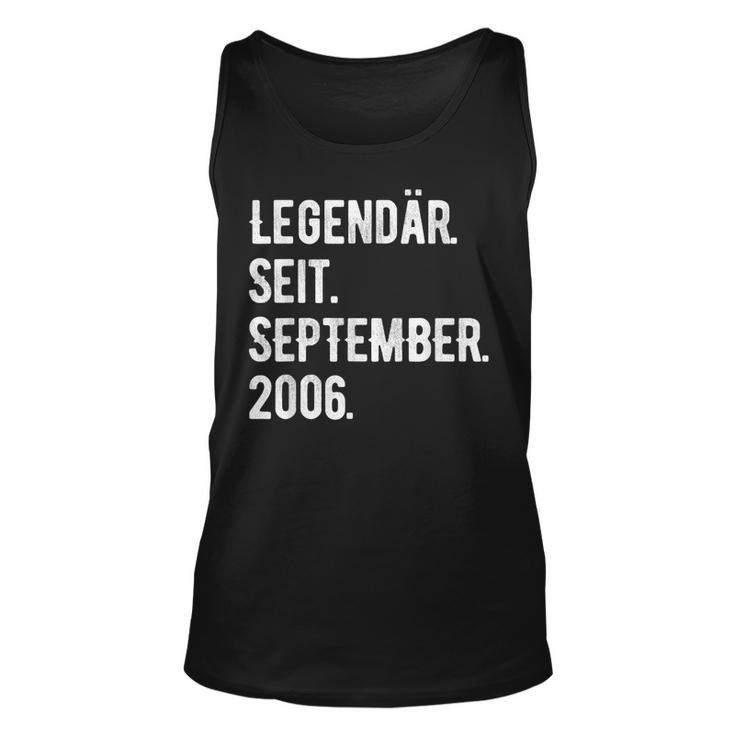 17 Geburtstag Geschenk 17 Jahre Legendär Seit September 200 Tank Top