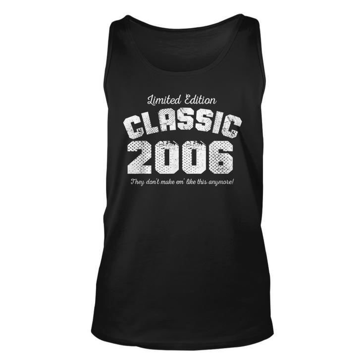 17 Years Old Classic Car 2006 Limited Edition 17Th Birthday  Unisex Tank Top