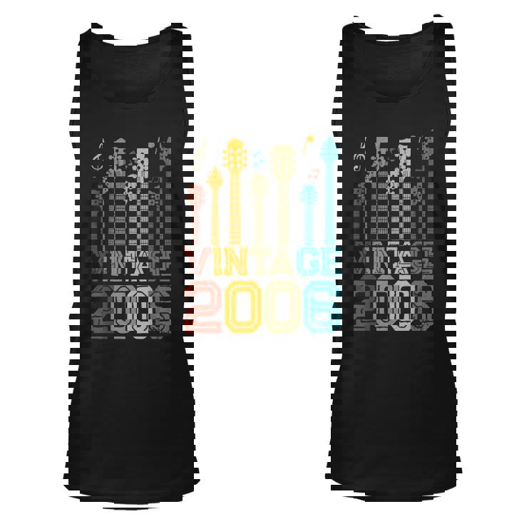 17Th Birthday Gifts Vintage 2006 Guitarist Guitar Lovers Unisex Tank Top