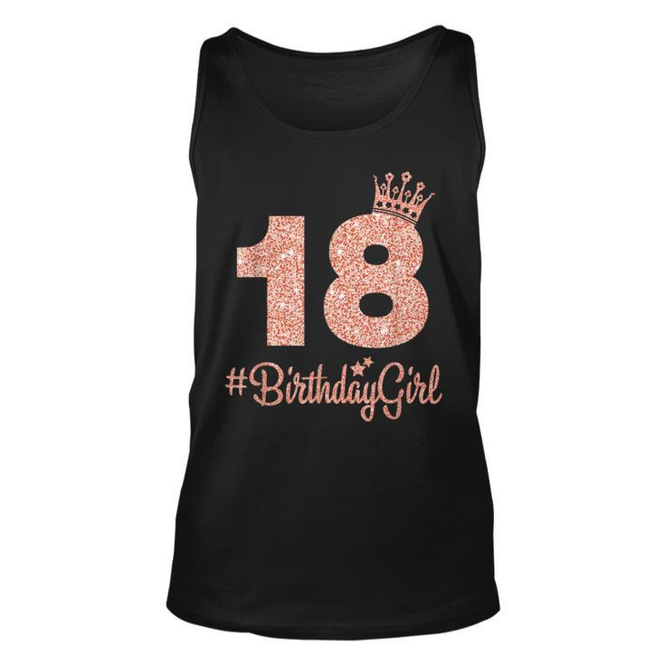 18 Birthdaygirl Sweet 18Th Pink Crown  For Girls  Unisex Tank Top