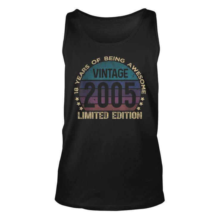 18Th Birthday 18 Year Old Limited Edition Vintage 2005 V2 Tank Top