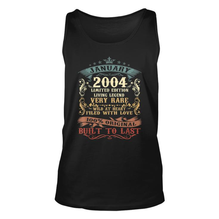 19 Years Old Gifts Decoration January 2004 19Th Birthday  Unisex Tank Top