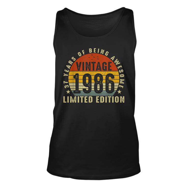 1986 Limitierte Auflage Unisex TankTop, 37 Jahre Genialität zum Geburtstag