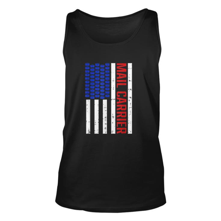 Proud Patriotic Postal Worker American Flag Us Postal Worker V2 Men Women Tank Top Graphic Print Unisex