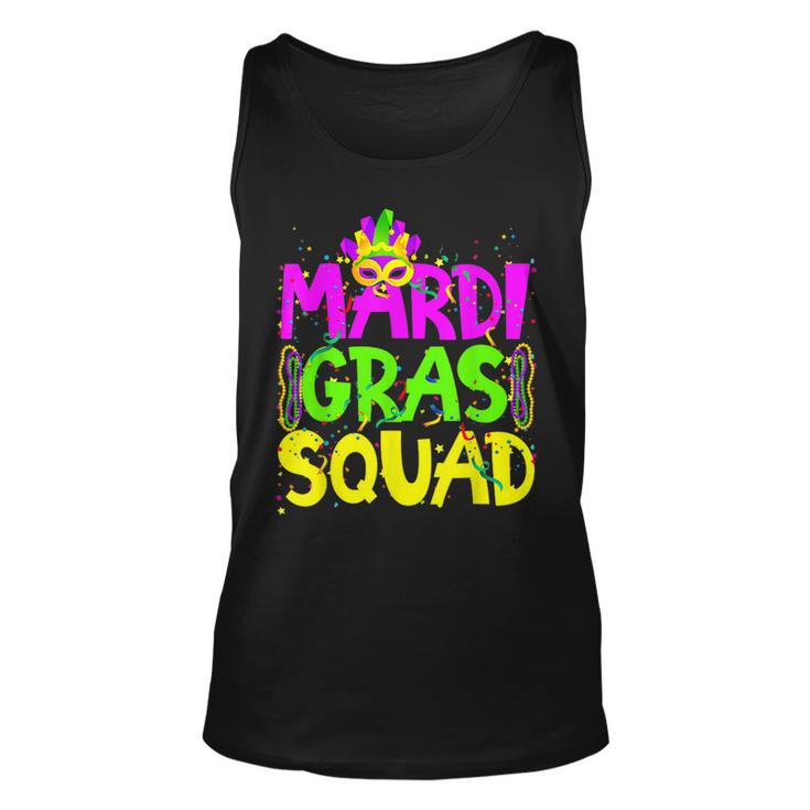 Mardi Gras Squad Party Costume Outfit - Funny Mardi Gras  Unisex Tank Top