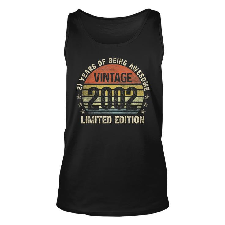 21 Year Old Vintage 2002 Limited Edition 21St Birthday Retro  Unisex Tank Top