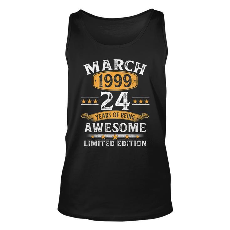 24 Geburtstag Geschenke Mann Frau Jahrgang März 1999 Tank Top