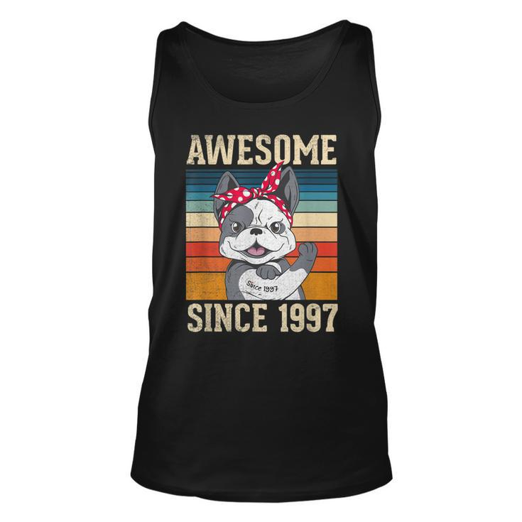 26 Year Old Awesome Since 1997 26Th Birthday Gift Dog Girl  Unisex Tank Top