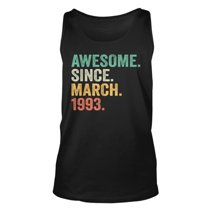 30 Year Old Awesome Since March 1993 30Th Birthday Men Tank Top
