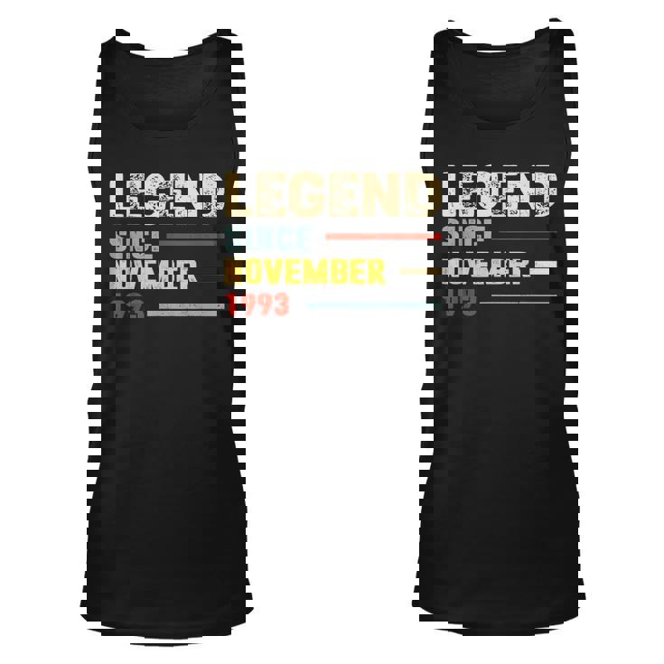 30 Years Old Gifts Legend Since November 1993 30Th Birthday Unisex Tank Top 30 Years Old Gifts Legend Since November 1993 30Th Birthday Unisex Tank Top