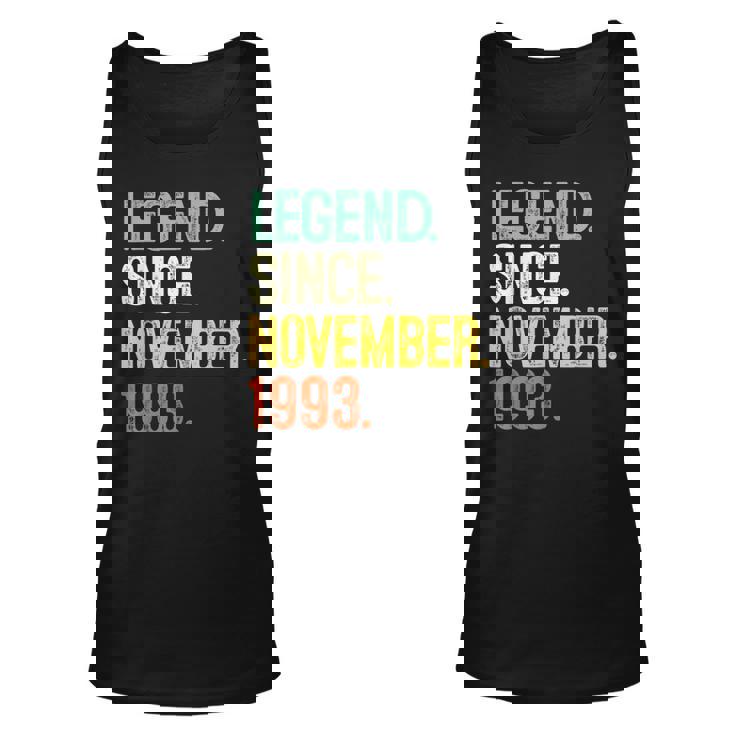 30 Years Old Legend Since November 1993 30Th Birthday Gifts Unisex Tank Top