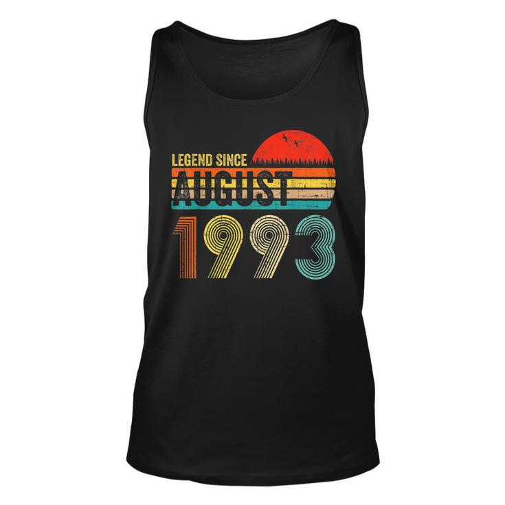 30 Years Old Retro Birthday Gifts Legend Since August 1993  V2 Unisex Tank Top