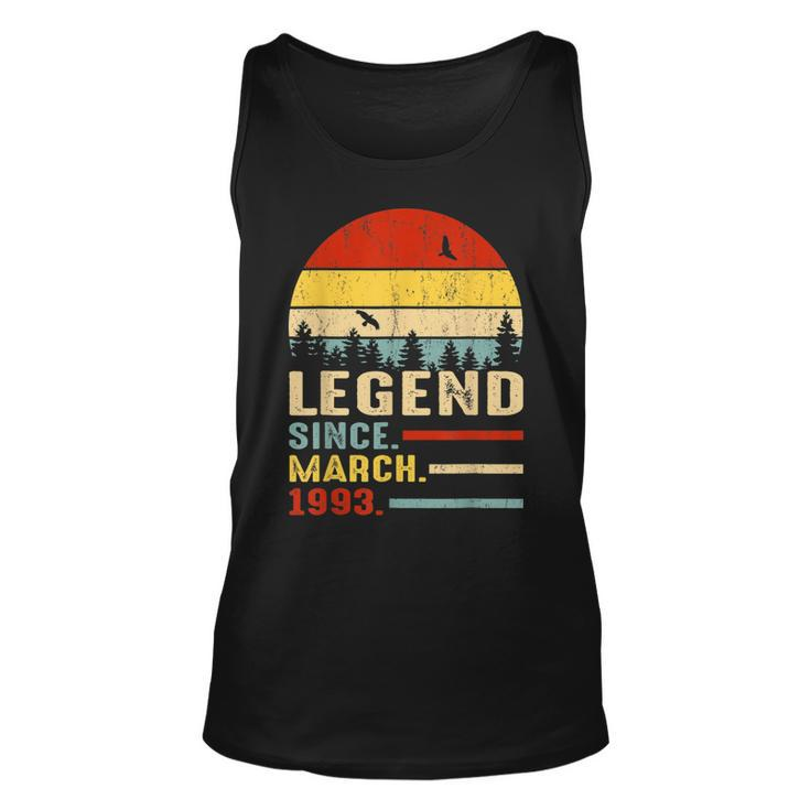 30 Years Old Retro Birthday Gifts Legend Since March 1993  Unisex Tank Top