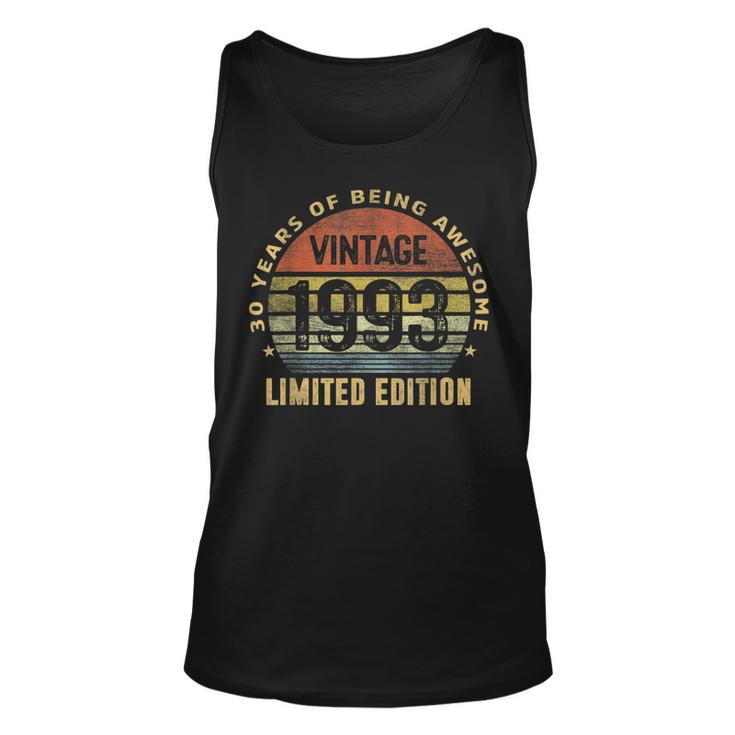 30 Years Old Vintage 1993 Limited Edition 30Th Birthday Gift  V10 Unisex Tank Top
