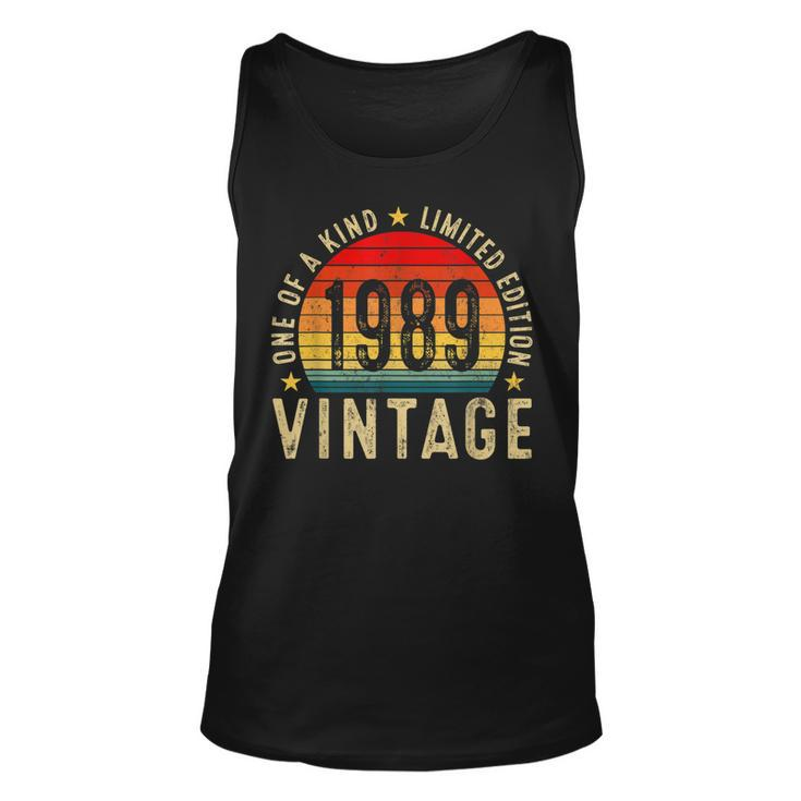 34 Year Old Gifts Vintage 1989 Limited Edition 34Th Birthday  Unisex Tank Top