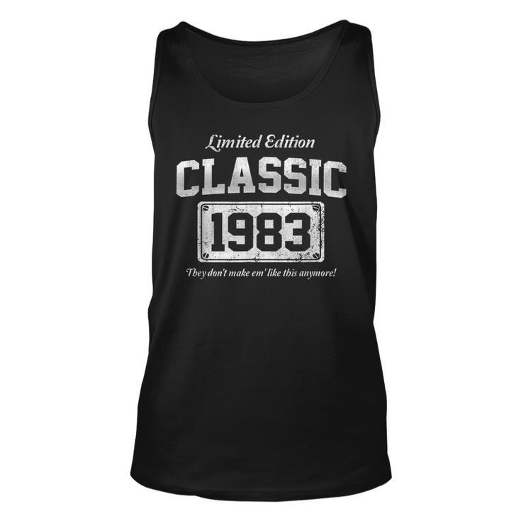 40 Year Old Vintage 1983 Classic Car 40Th Birthday Gifts  V2 Unisex Tank Top