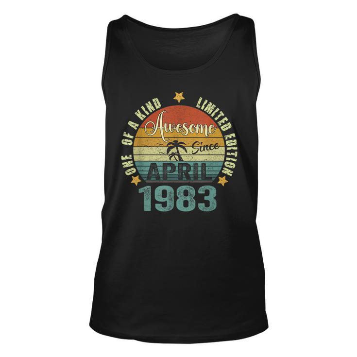 40 Year Old Vintage Awesome Since April 1983 40 Birthday  Unisex Tank Top