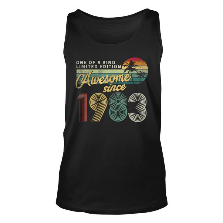 40 Years Old Awesome Since 1983 40Th Birthday Decorations  Unisex Tank Top