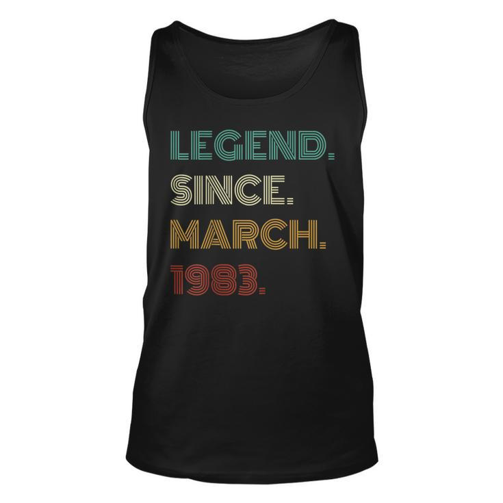 40 Years Old Legend Since March 1983 40Th Birthday  Unisex Tank Top