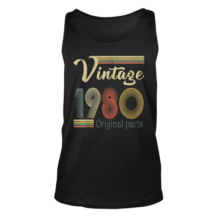 40 Years Old - Made In 1980 - Vintage 40Th Birthday Gift  Unisex Tank Top