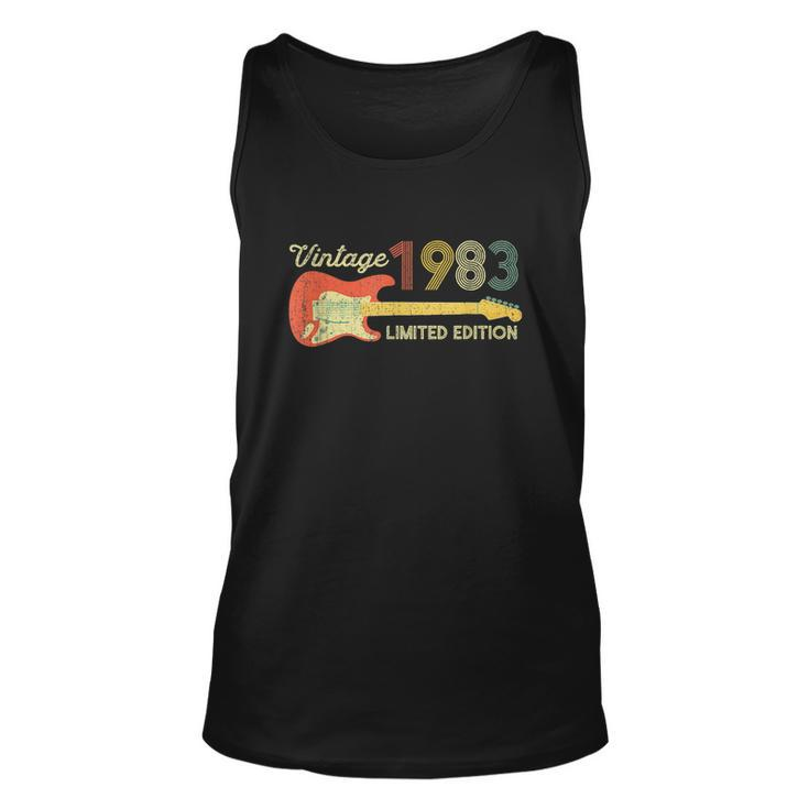 40Th Birthday Gift Ideas Guitar Lover 1983 Limited Edition  Unisex Tank Top