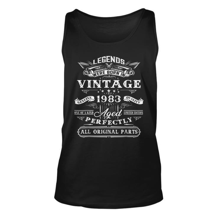 40Th Birthday Gifts For Legends Born 1983 40 Yrs Old Vintage  Unisex Tank Top