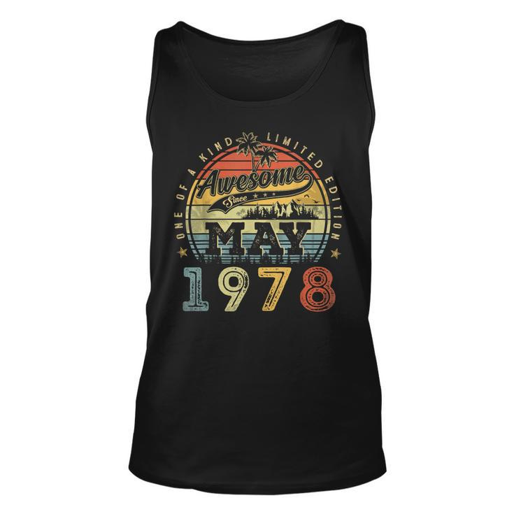 45 Year Old Awesome Since May 1978 45Th Birthday  Unisex Tank Top