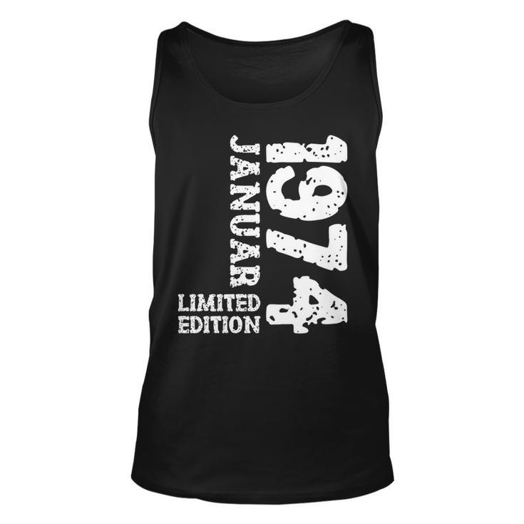 49 Geburtstag Frauen Männer Limited Edition Januar 1974 Tank Top