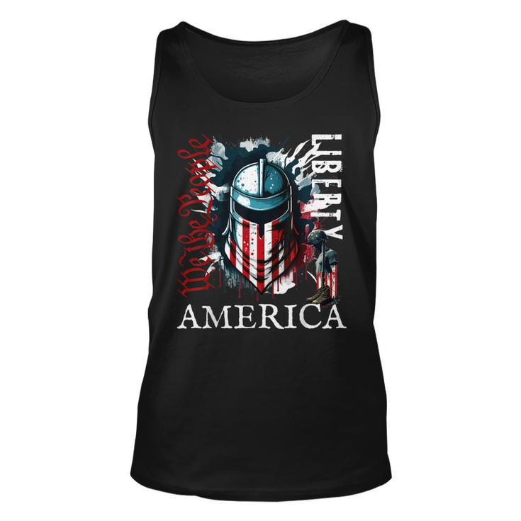 4Th Of July Proud Americans Flag We The People T Liberty  Unisex Tank Top