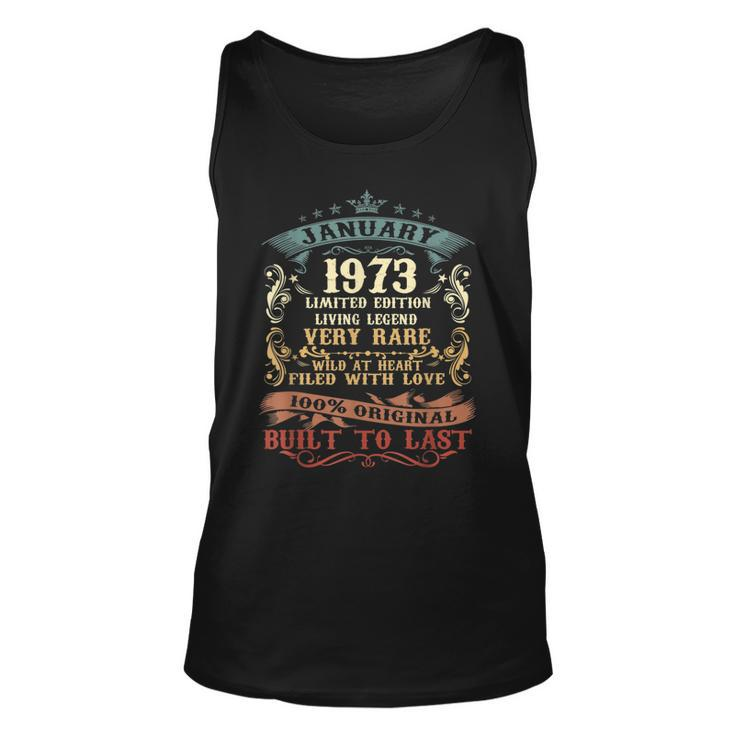 50 Years Old Gifts Decoration January 1973 50Th Birthday  Unisex Tank Top