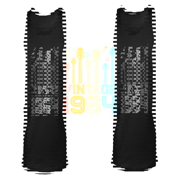 59Th Birthday Gifts Vintage 1964 Guitarist Guitar Lovers Unisex Tank Top