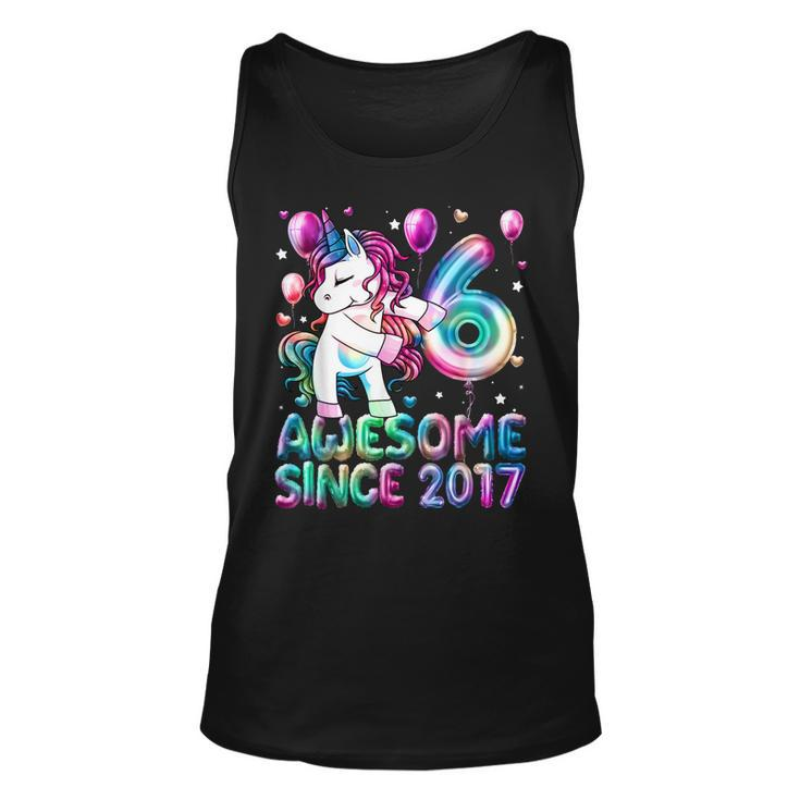 6 Years Old Unicorn Flossing 6Th Birthday Girl Unicorn Party Tank Top