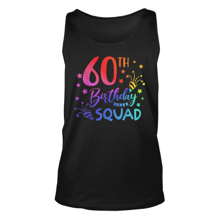 60 Year Old Birthday Squad Tie Dye 60Th B-Day Group Friends Tank Top