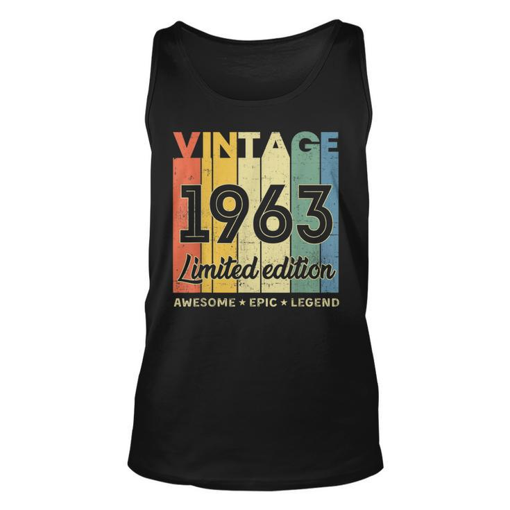 60 Year Old Gifts Vintage 1963 Limited Edition 60Th Birthday  V7 Unisex Tank Top