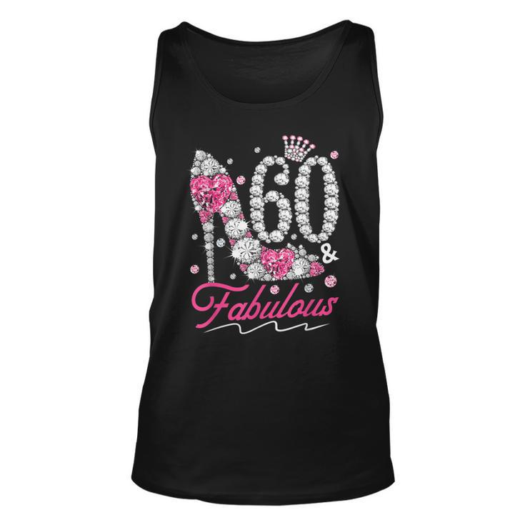 60Th Birthday 60 & Fabulous Pink 60 Years Old Diamond Shoes Tank Top