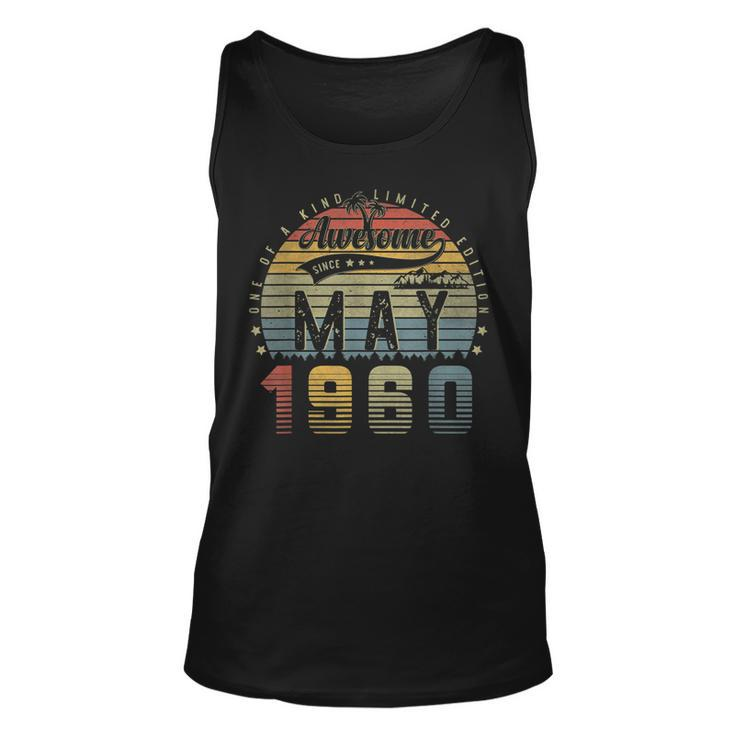 63 Year Old Awesome Since May 1960 63Th Birthday Gifts  Unisex Tank Top