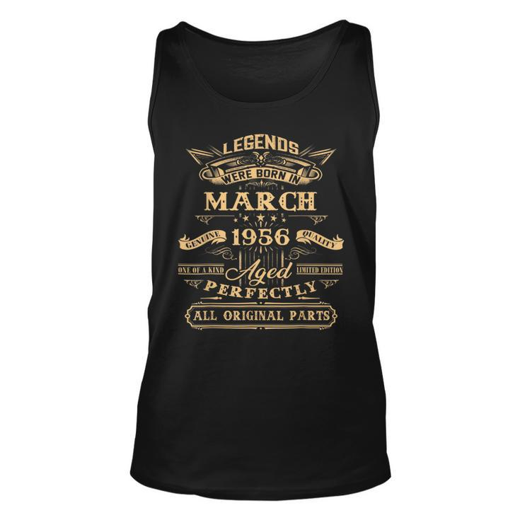 67 Years Old Legends Born In March 1956 67Th Birthday Tank Top