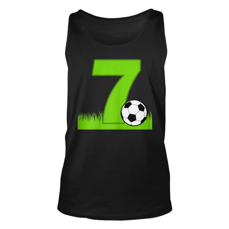 7Th Birthday Soccer  For 7 Years Old Unisex Tank Top