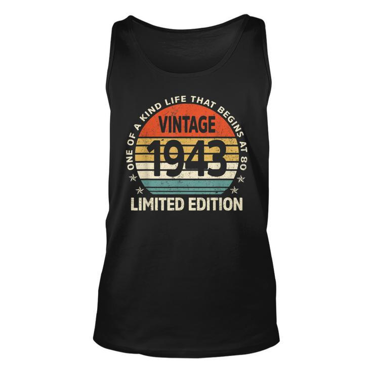 80 Years Old Made In 1943 Limited Edition 80Th Birthday Gift  Unisex Tank Top