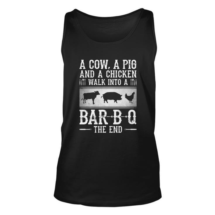 A Cow A Pig And A Chicken Men Women Tank Top Graphic Print Unisex