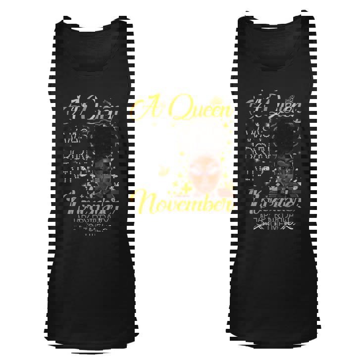 A Queen Was Born In November Happy Birthday To Me Unisex Tank Top