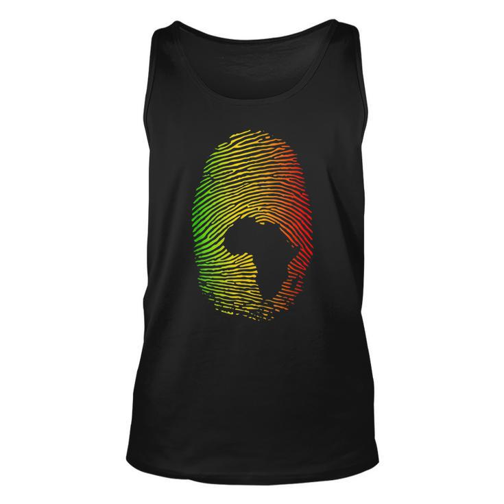 Africa Is In My Dna Fingerprint African Roots Africa Map  Unisex Tank Top