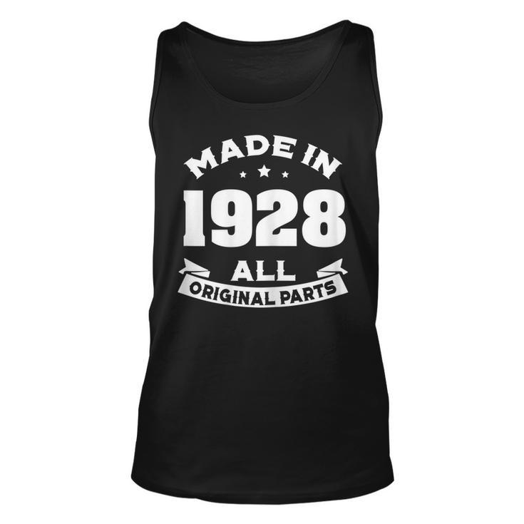 Age Shirt Made In 1928 91St Years Old 90 Birthday Gift Unisex Tank Top