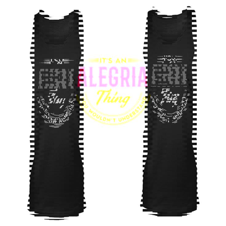 Alegria Shirt Personalized Name Gifts With Name Alegria Unisex Tank Top