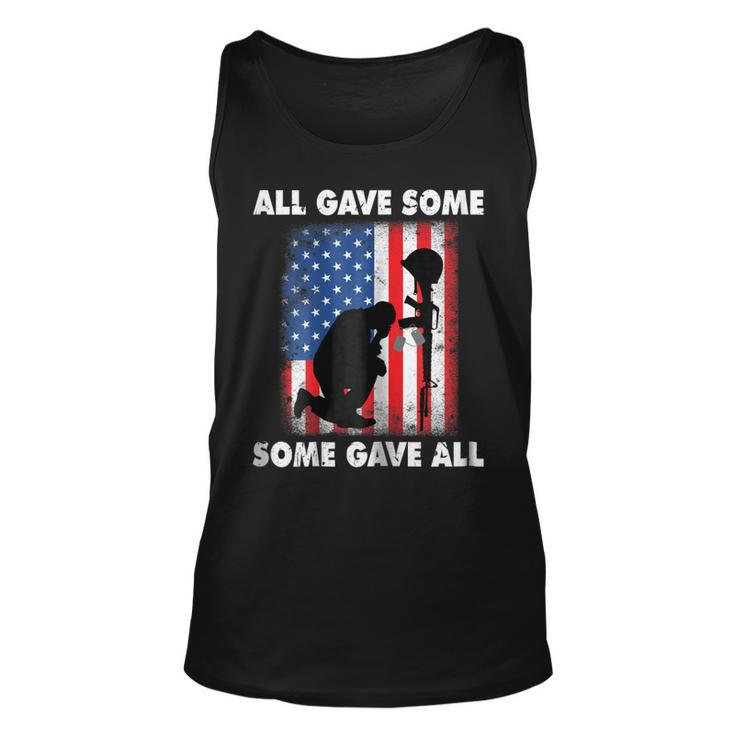 All Gave Some Some Gave All  Veteran & Memorials Day Unisex Tank Top