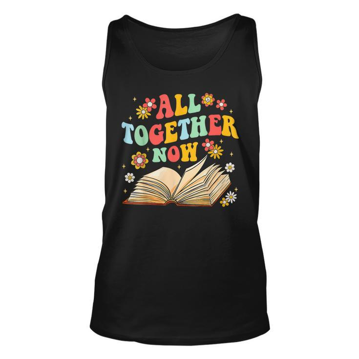 All Together Now Summer Reading Program 2023 Book Groovy  Unisex Tank Top